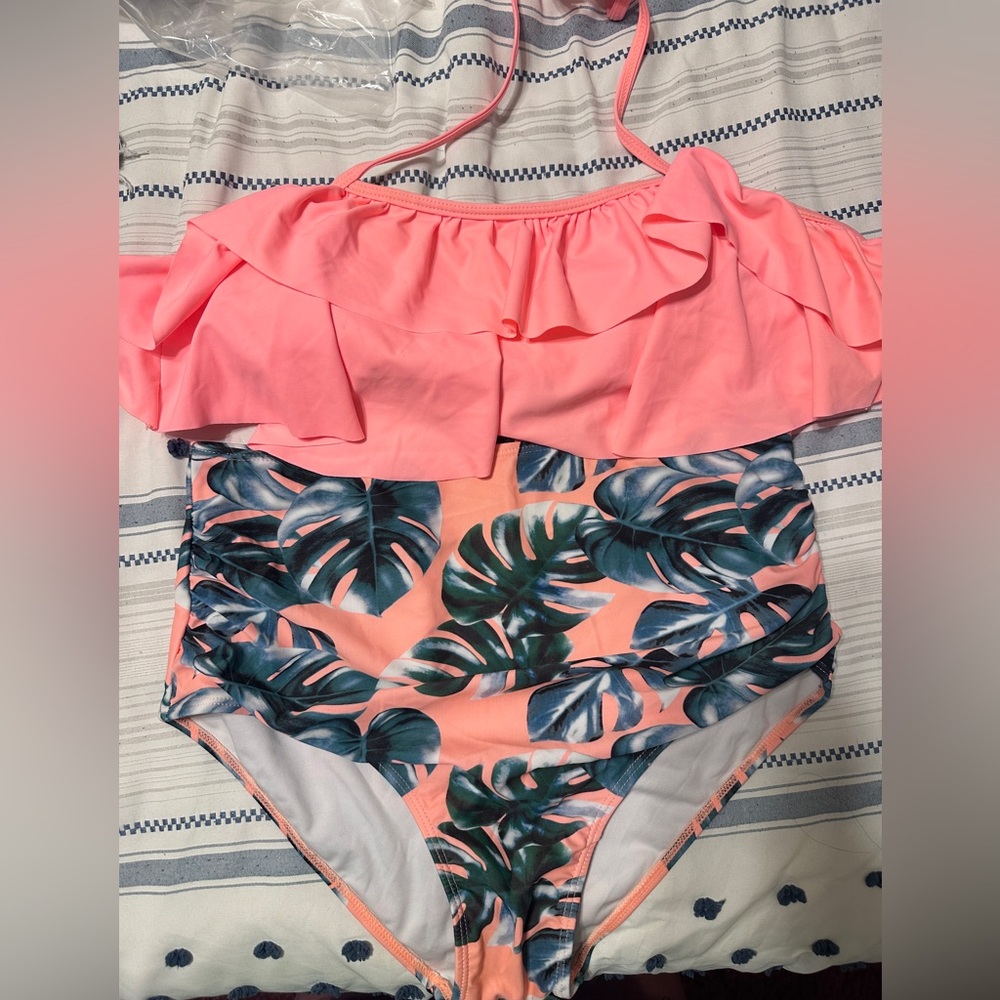 Ruffle Swim Suit - Size XL